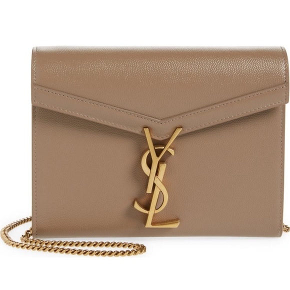 SAINT LAURENT
cassandra chain wallet in grain de poudre embossed leather NWT - Picture 1 of 8